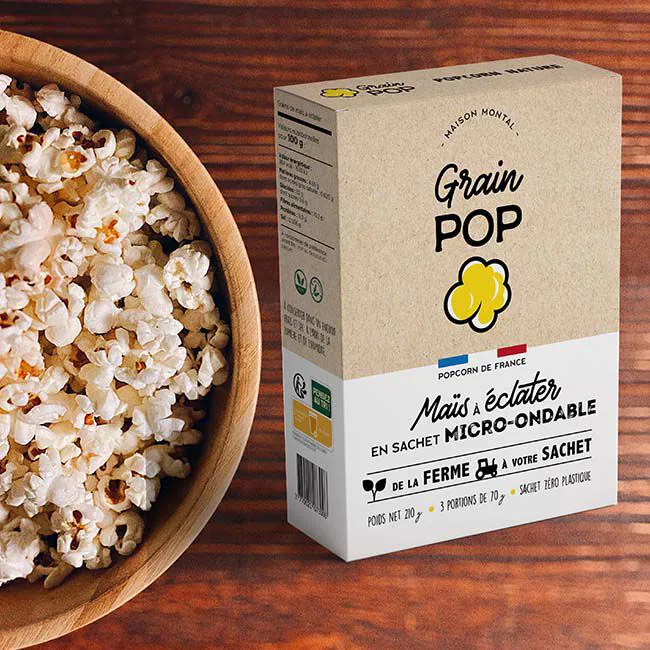 image d'un paquet de pop corn grain pop