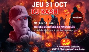 DJ KASH nous fera l'honneur d'animer la soirée HALLOWEEN chez Aux Dix Vins !!!