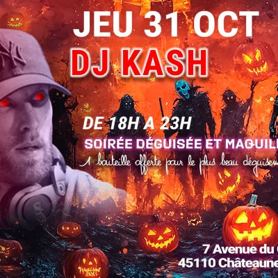 DJ KASH nous fera l'honneur d'animer la soirée HALLOWEEN chez Aux Dix Vins !!!